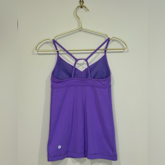 Lululemon Live Lightly Tank Power Purple/White - Size 4 - Picture 5 of 10
